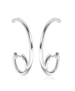 Beautiful Designed Silver Hoop Earring HO-2470